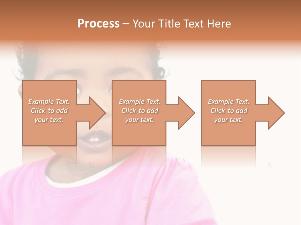 A Baby Girl In A Pink Shirt Is Looking At The Camera PowerPoint Template