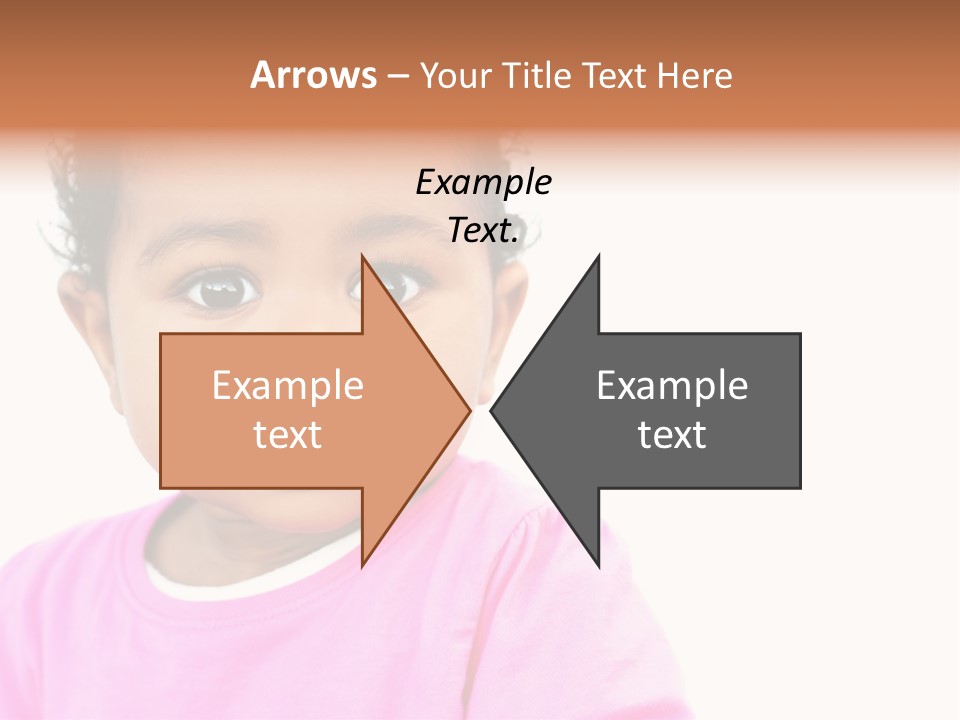A Baby Girl In A Pink Shirt Is Looking At The Camera PowerPoint Template