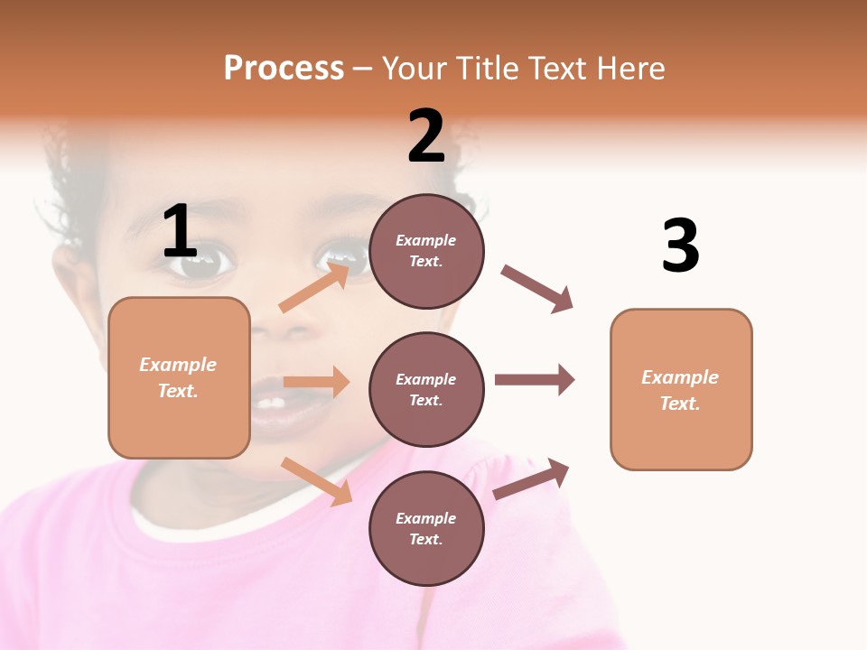 A Baby Girl In A Pink Shirt Is Looking At The Camera PowerPoint Template