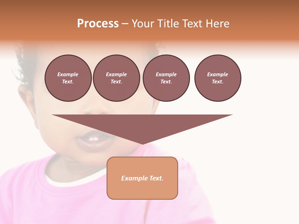A Baby Girl In A Pink Shirt Is Looking At The Camera PowerPoint Template