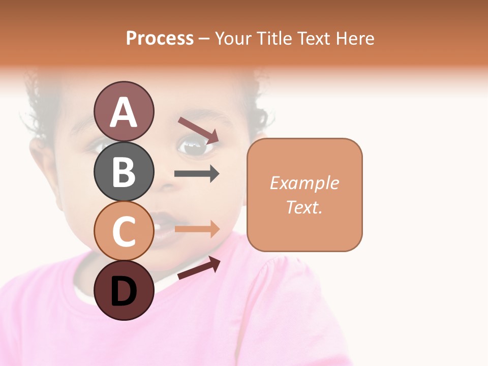 A Baby Girl In A Pink Shirt Is Looking At The Camera PowerPoint Template