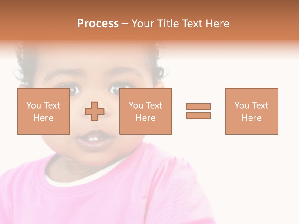 A Baby Girl In A Pink Shirt Is Looking At The Camera PowerPoint Template
