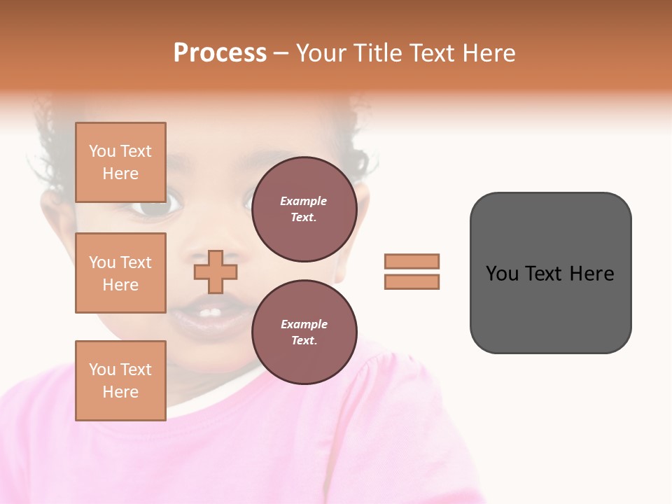 A Baby Girl In A Pink Shirt Is Looking At The Camera PowerPoint Template