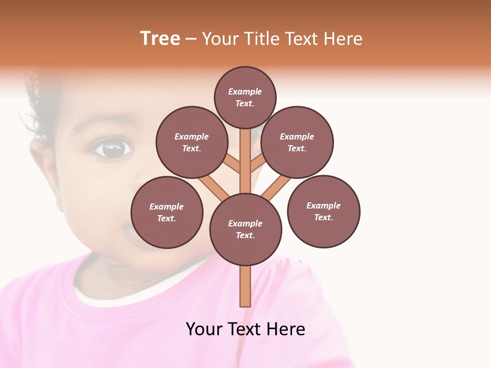 A Baby Girl In A Pink Shirt Is Looking At The Camera PowerPoint Template
