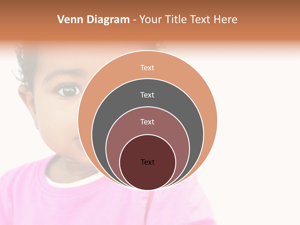 A Baby Girl In A Pink Shirt Is Looking At The Camera PowerPoint Template