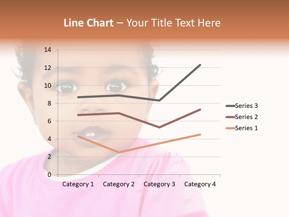 A Baby Girl In A Pink Shirt Is Looking At The Camera PowerPoint Template
