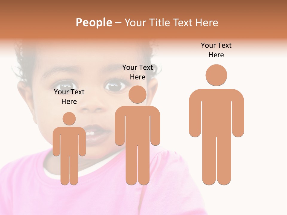 A Baby Girl In A Pink Shirt Is Looking At The Camera PowerPoint Template