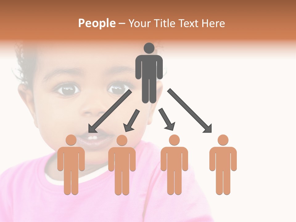 A Baby Girl In A Pink Shirt Is Looking At The Camera PowerPoint Template