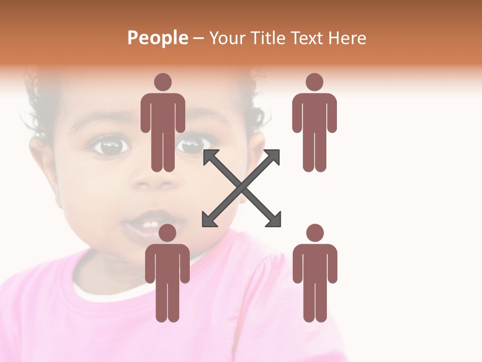 A Baby Girl In A Pink Shirt Is Looking At The Camera PowerPoint Template