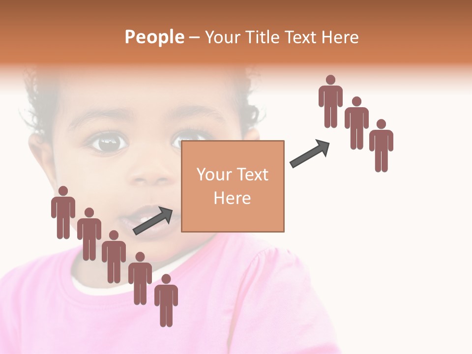 A Baby Girl In A Pink Shirt Is Looking At The Camera PowerPoint Template