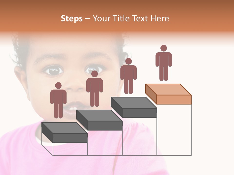 A Baby Girl In A Pink Shirt Is Looking At The Camera PowerPoint Template