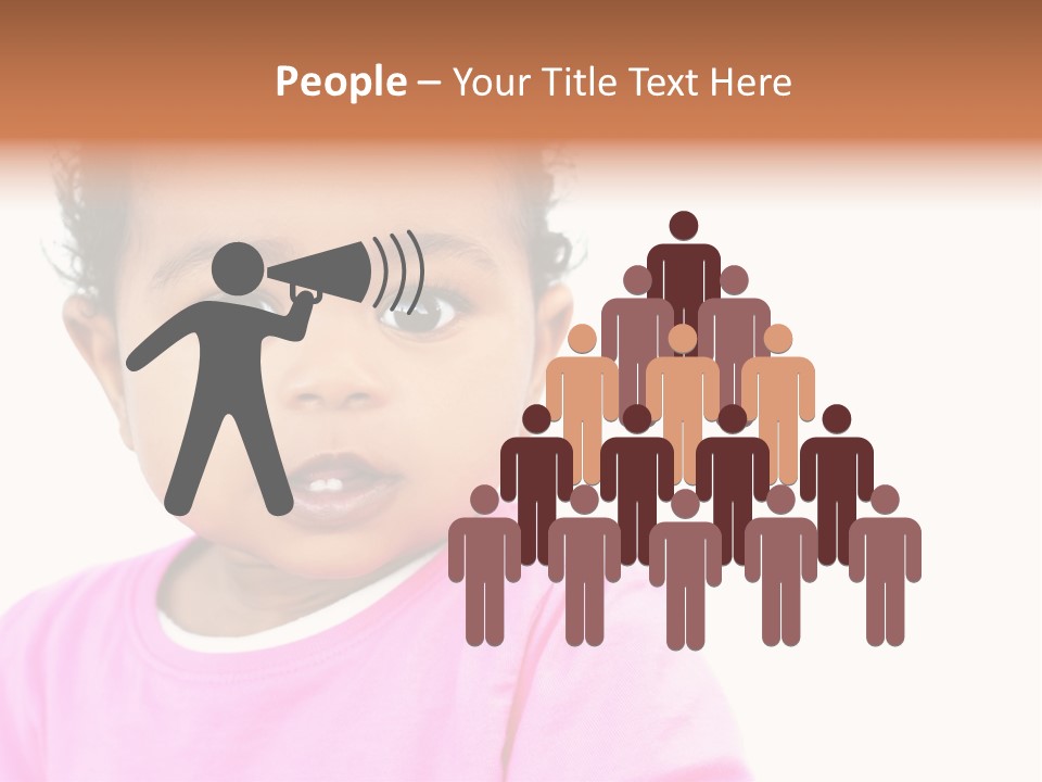 A Baby Girl In A Pink Shirt Is Looking At The Camera PowerPoint Template