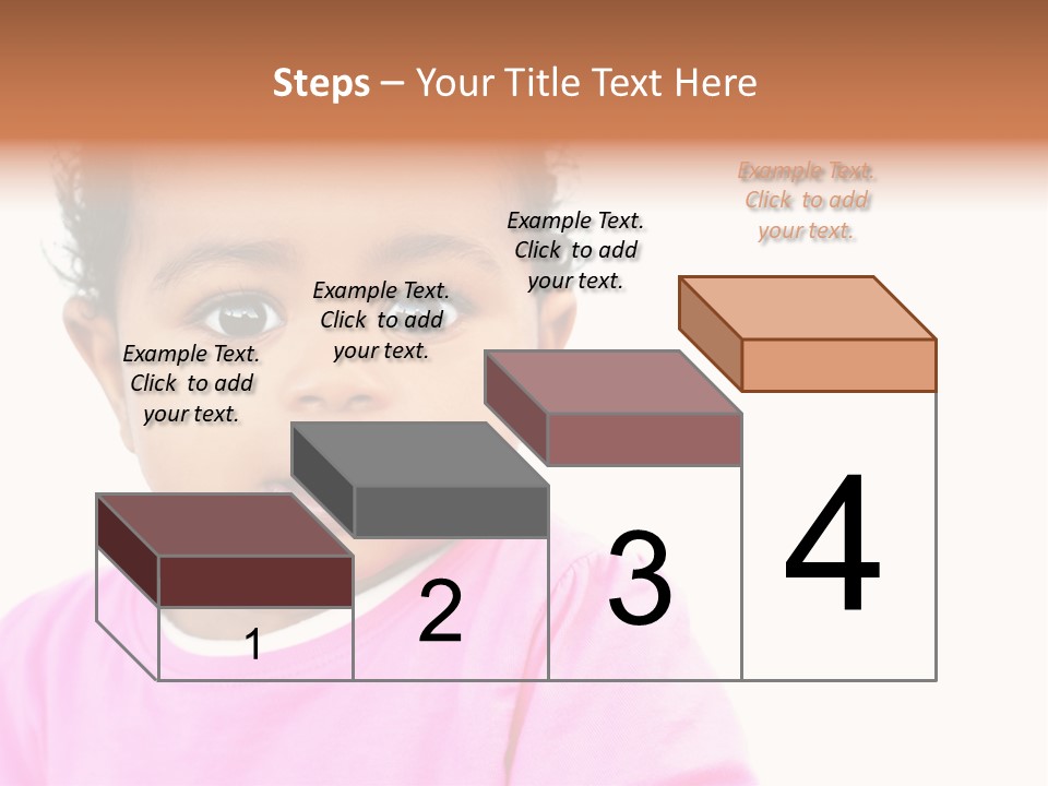 A Baby Girl In A Pink Shirt Is Looking At The Camera PowerPoint Template