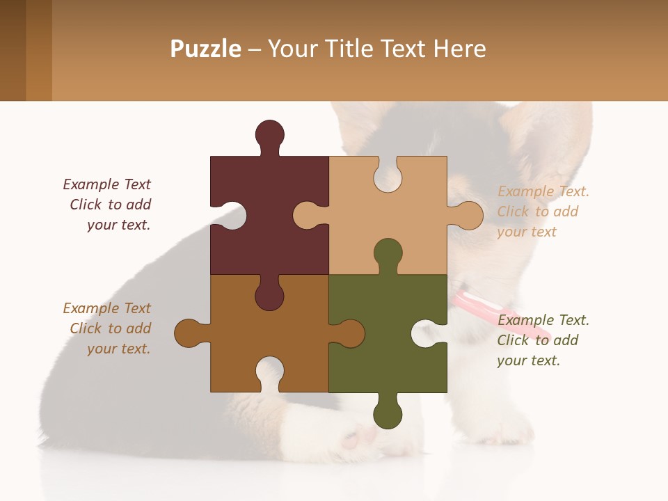A Dog With A Toothbrush In Its Mouth PowerPoint Template