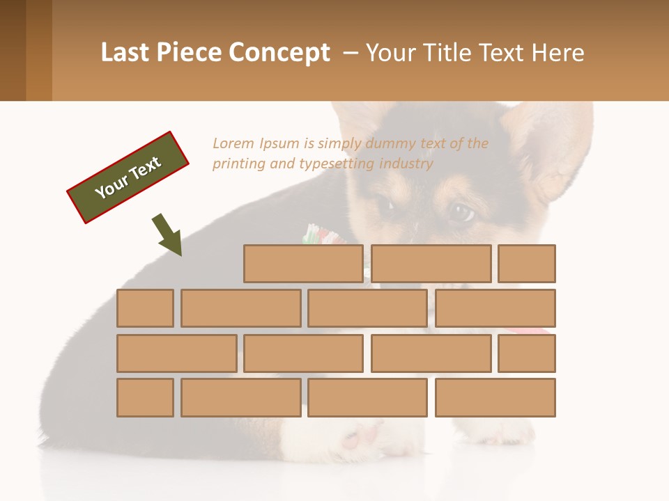 A Dog With A Toothbrush In Its Mouth PowerPoint Template