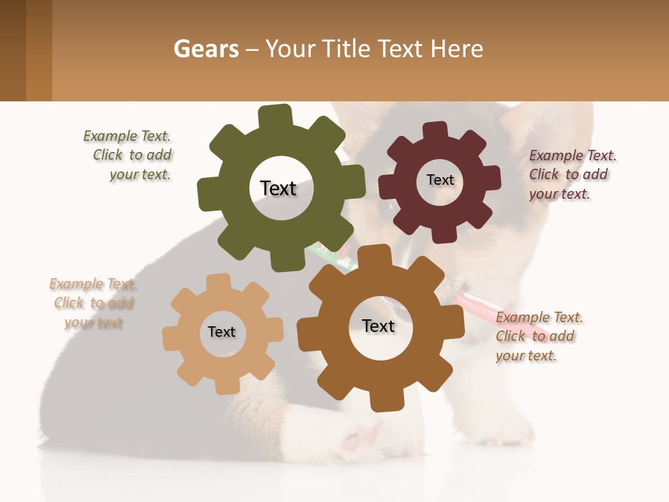 A Dog With A Toothbrush In Its Mouth PowerPoint Template