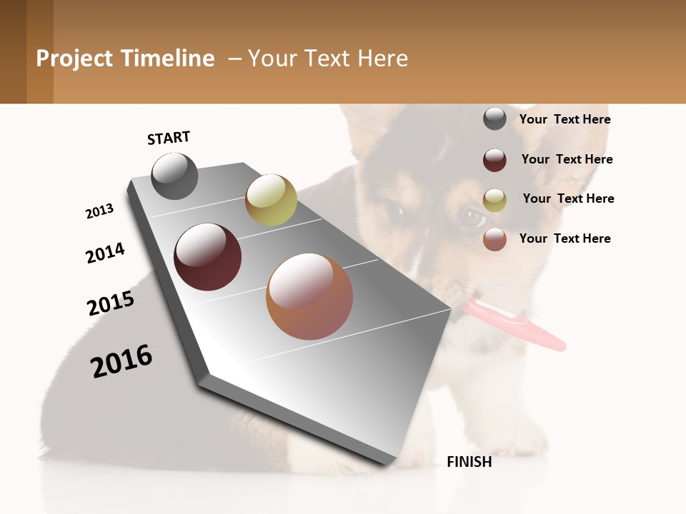A Dog With A Toothbrush In Its Mouth PowerPoint Template