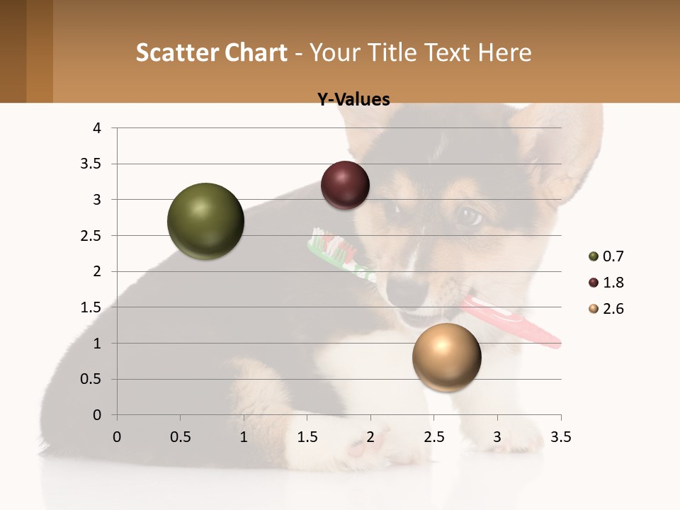 A Dog With A Toothbrush In Its Mouth PowerPoint Template