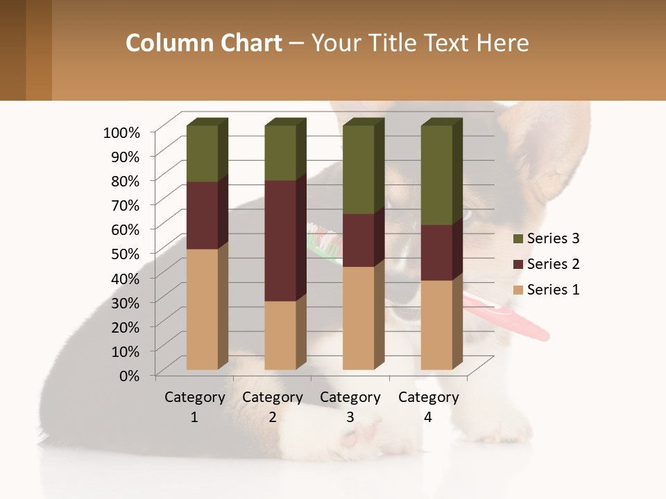 A Dog With A Toothbrush In Its Mouth PowerPoint Template