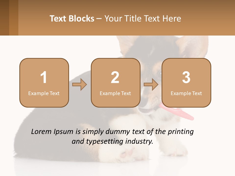 A Dog With A Toothbrush In Its Mouth PowerPoint Template