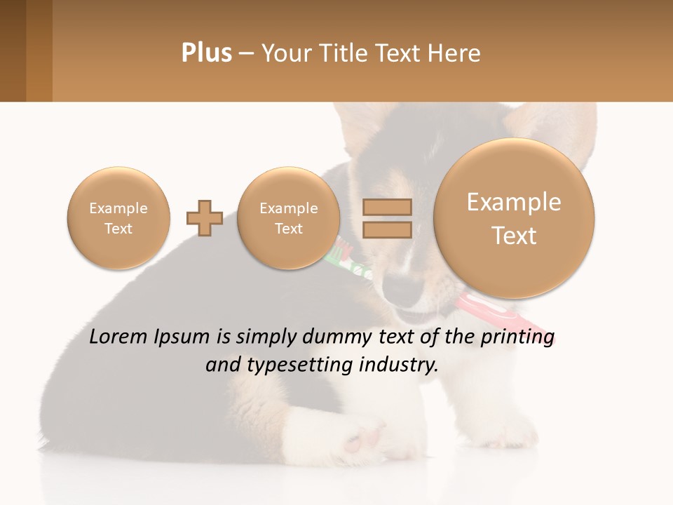 A Dog With A Toothbrush In Its Mouth PowerPoint Template
