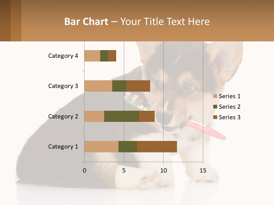 A Dog With A Toothbrush In Its Mouth PowerPoint Template