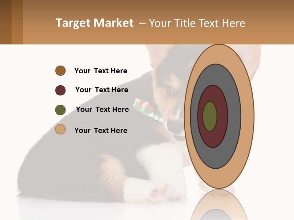 A Dog With A Toothbrush In Its Mouth PowerPoint Template