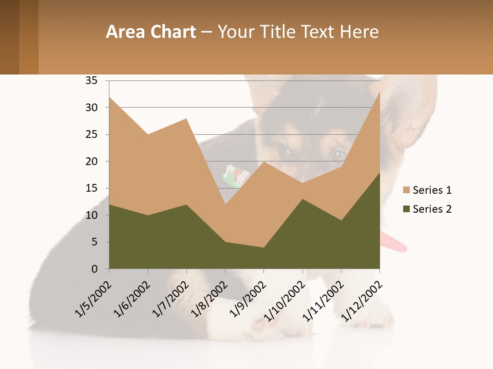 A Dog With A Toothbrush In Its Mouth PowerPoint Template