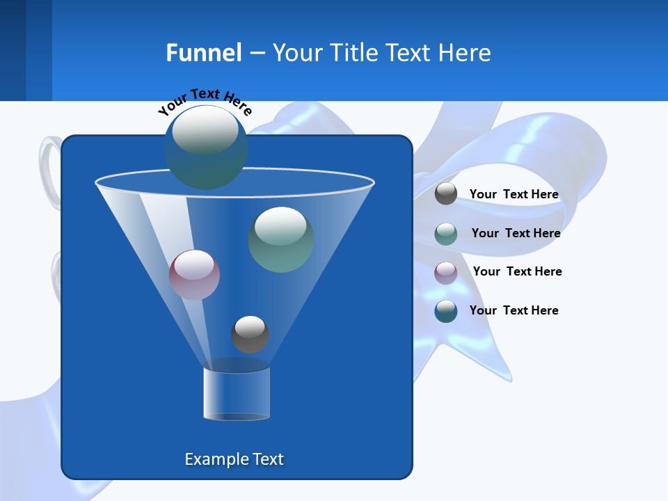 A Blue Ribbon With A Pair Of Scissors On It PowerPoint Template