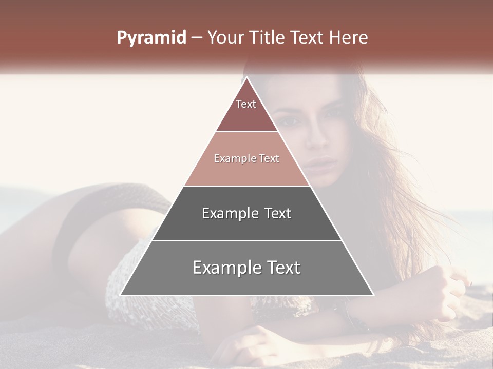 A Woman In A Bikini Laying On The Beach PowerPoint Template