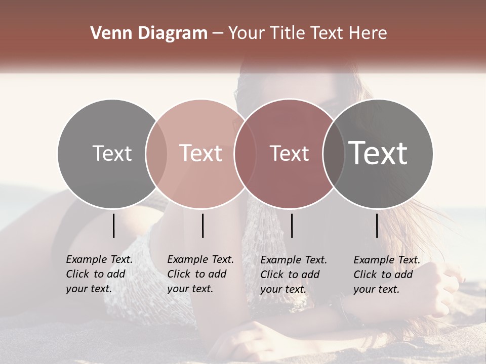 A Woman In A Bikini Laying On The Beach PowerPoint Template