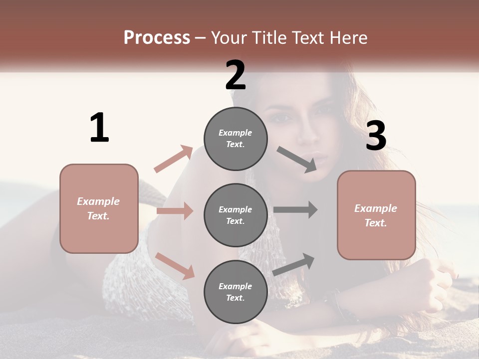 A Woman In A Bikini Laying On The Beach PowerPoint Template