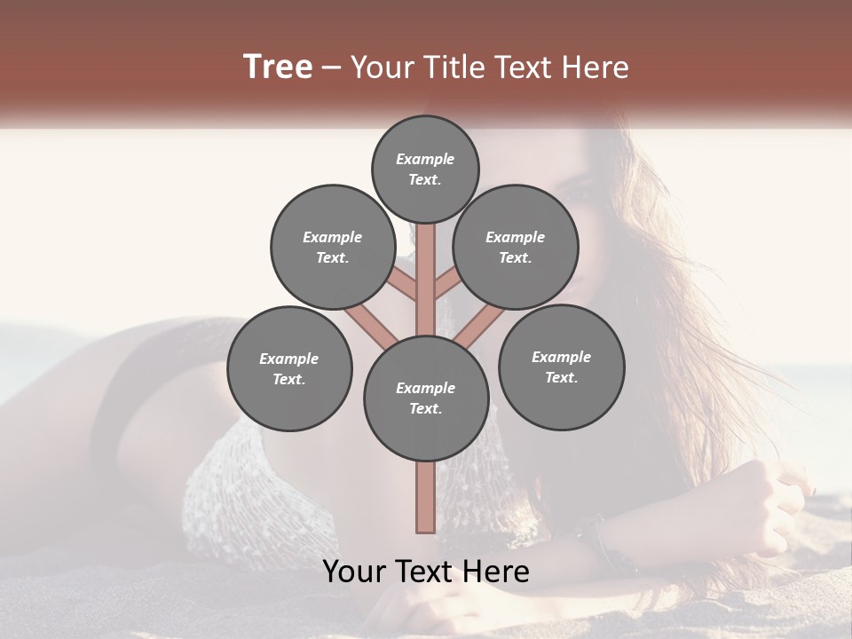 A Woman In A Bikini Laying On The Beach PowerPoint Template