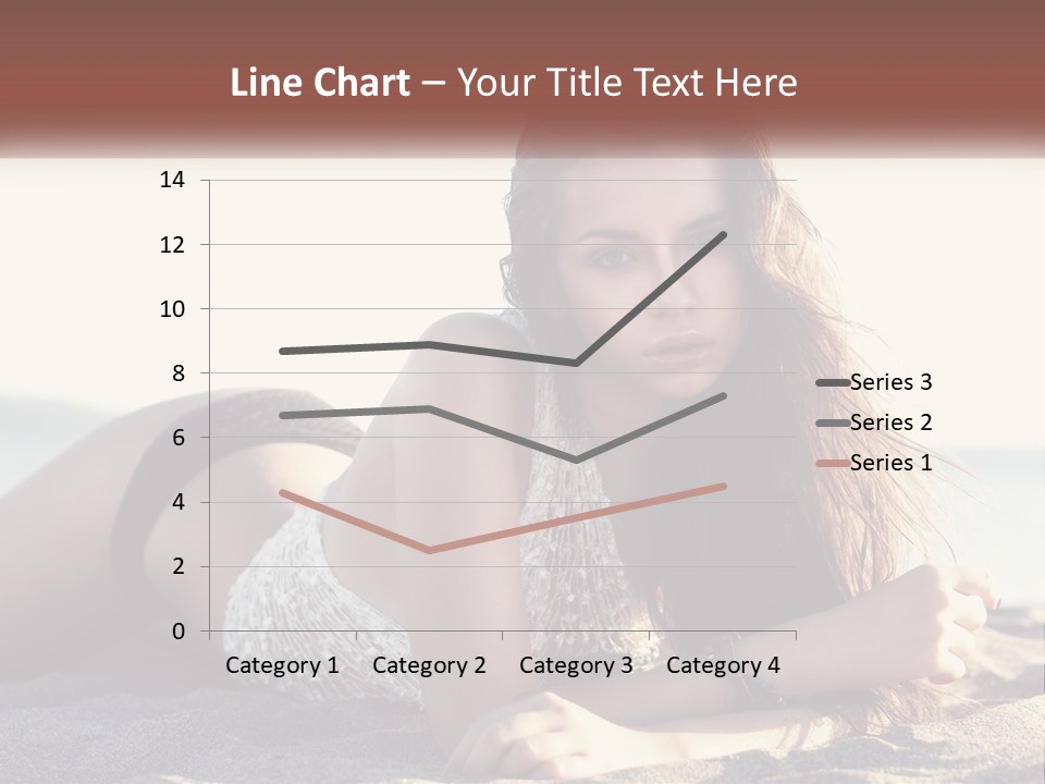 A Woman In A Bikini Laying On The Beach PowerPoint Template