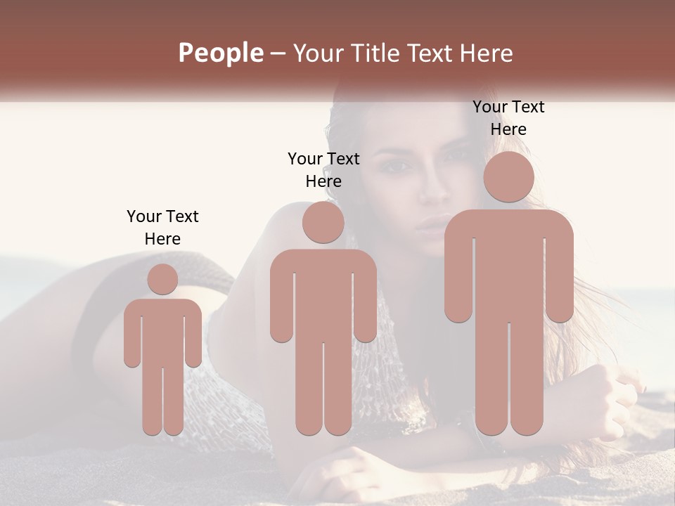 A Woman In A Bikini Laying On The Beach PowerPoint Template