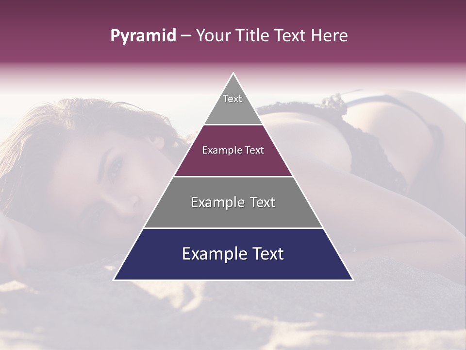A Woman In A Bikini Laying On The Beach PowerPoint Template