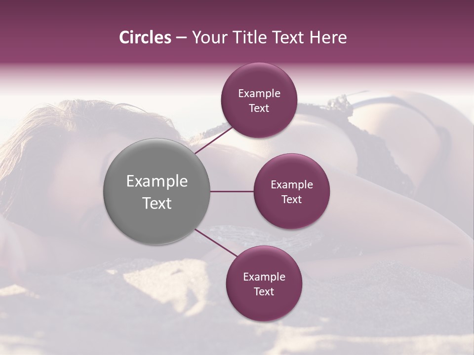 A Woman In A Bikini Laying On The Beach PowerPoint Template
