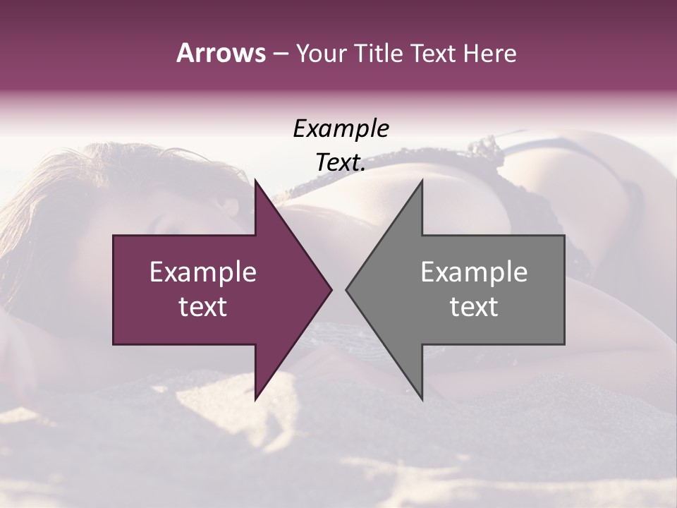 A Woman In A Bikini Laying On The Beach PowerPoint Template