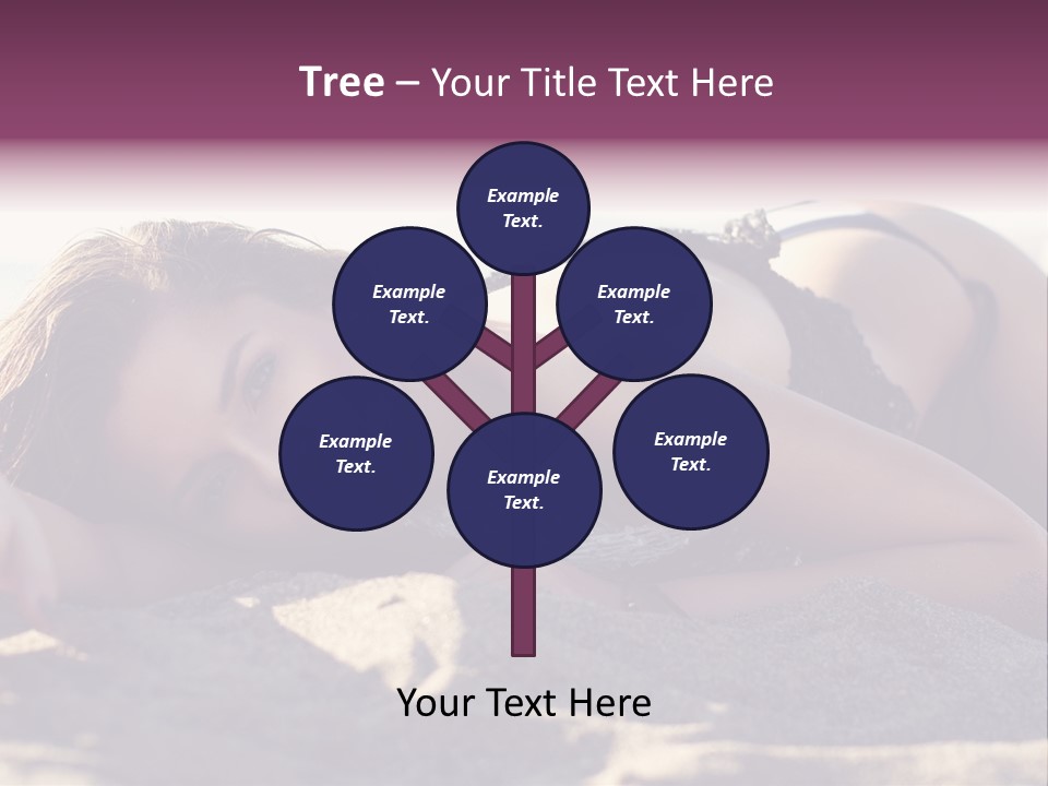 A Woman In A Bikini Laying On The Beach PowerPoint Template