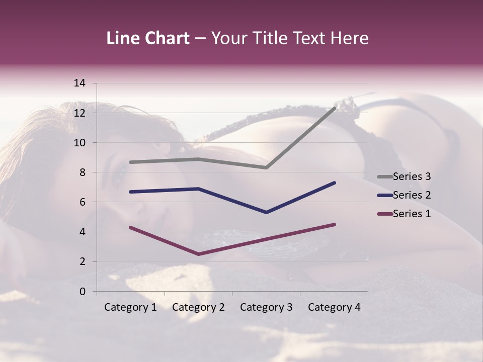 A Woman In A Bikini Laying On The Beach PowerPoint Template