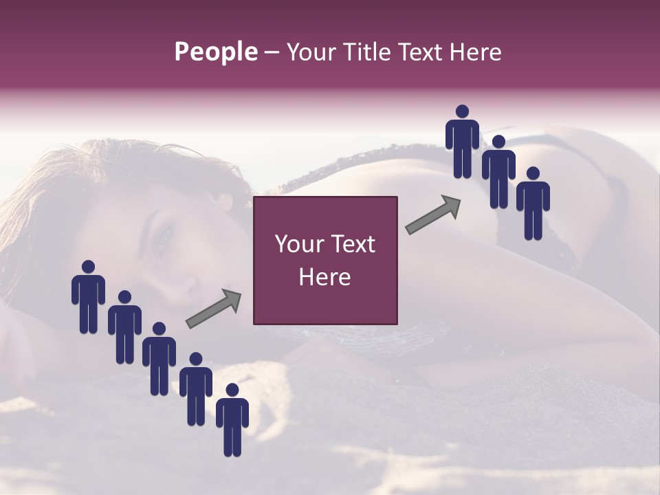 A Woman In A Bikini Laying On The Beach PowerPoint Template