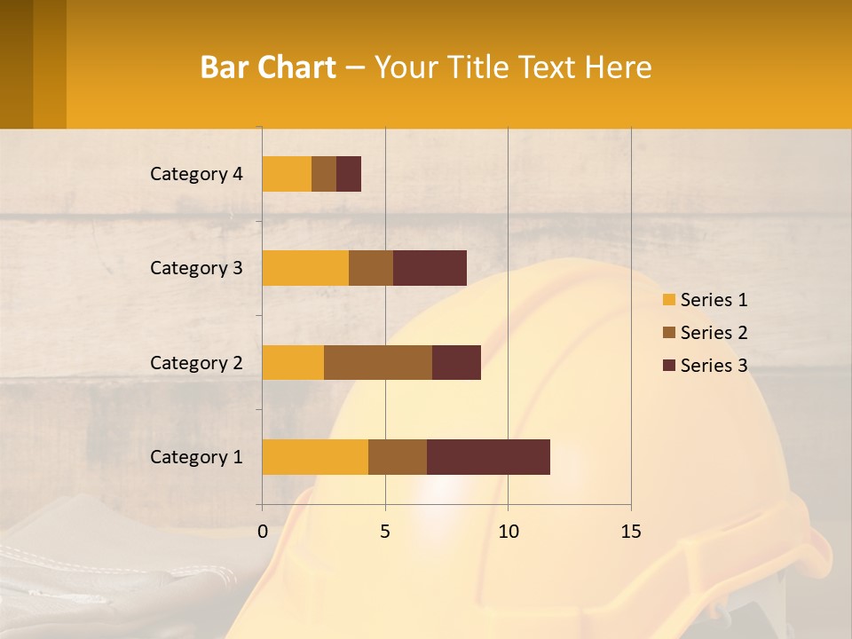 A Yellow Hard Hat Sitting On Top Of A Wooden Table PowerPoint Template