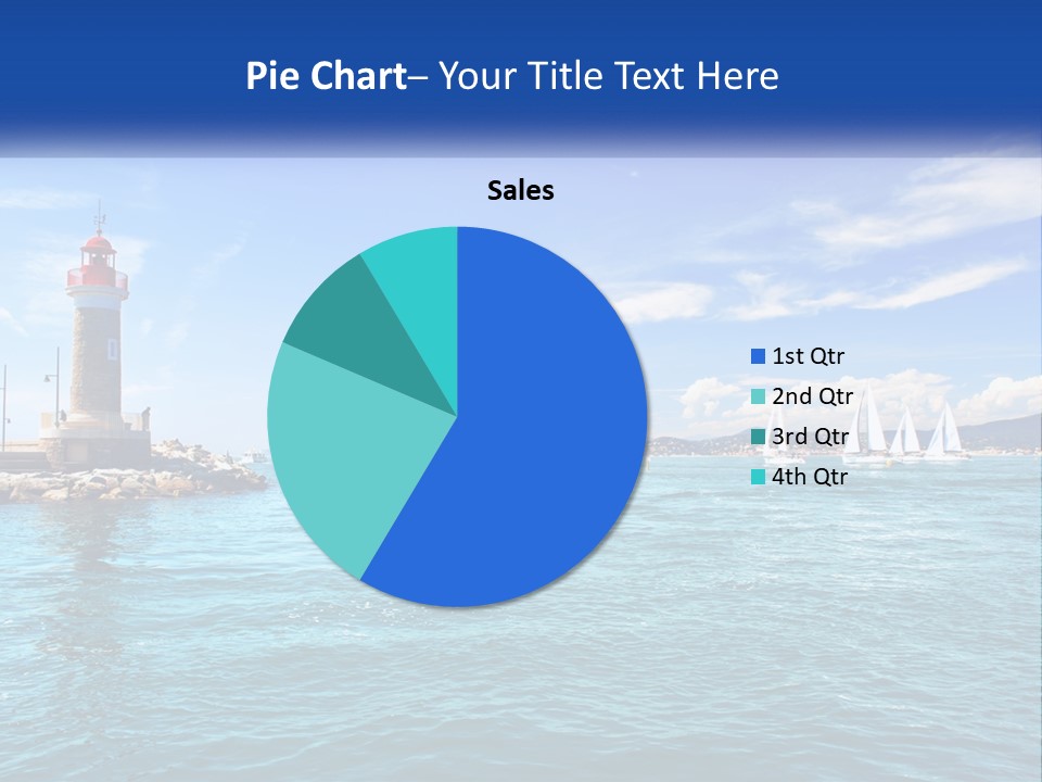 A Lighthouse With Sailboats In The Water On A Sunny Day PowerPoint Template