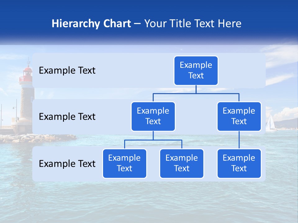 A Lighthouse With Sailboats In The Water On A Sunny Day PowerPoint Template