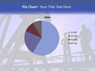 A Man And A Woman Standing Next To An Oil Pump PowerPoint Template
