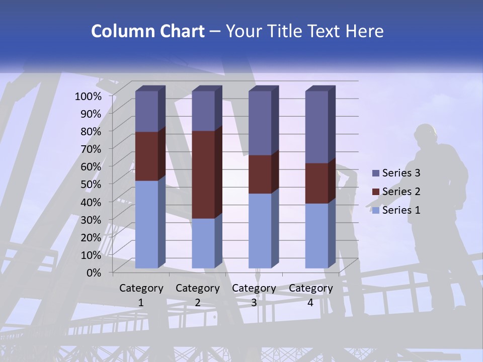 A Man And A Woman Standing Next To An Oil Pump PowerPoint Template