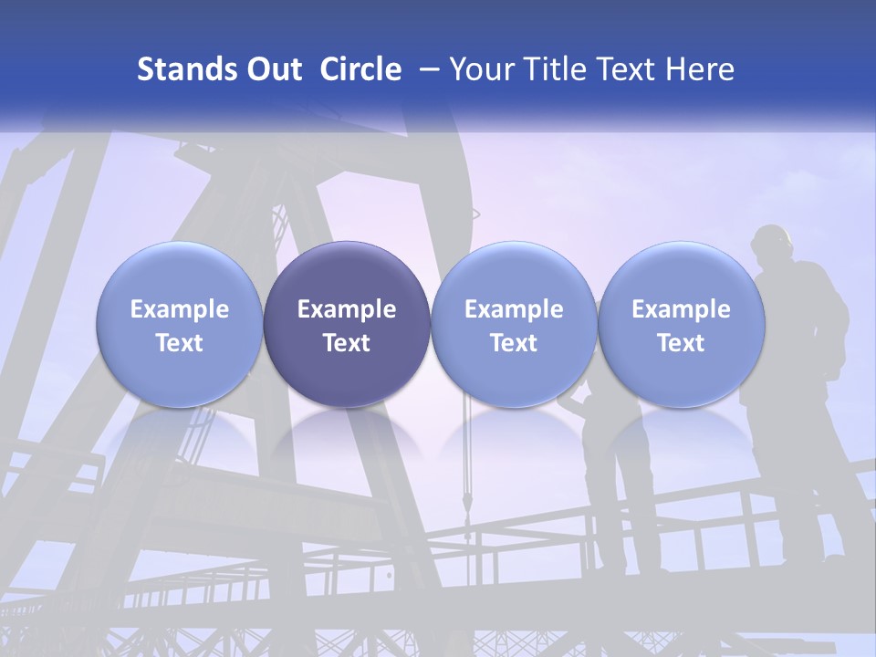 A Man And A Woman Standing Next To An Oil Pump PowerPoint Template