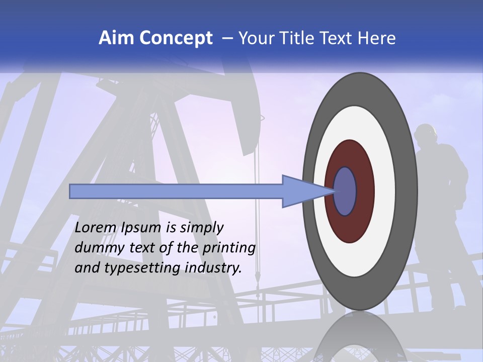 A Man And A Woman Standing Next To An Oil Pump PowerPoint Template