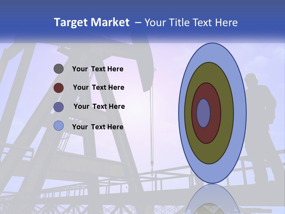 A Man And A Woman Standing Next To An Oil Pump PowerPoint Template