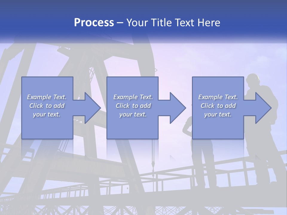 A Man And A Woman Standing Next To An Oil Pump PowerPoint Template